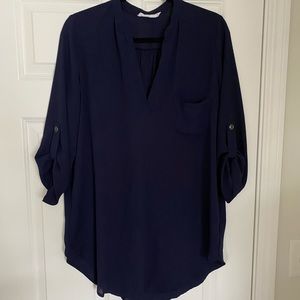 Lush Henley Tunic navy color